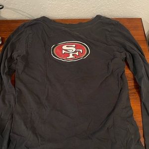 Women’s SF 49ners black long sleeve t shirt size small